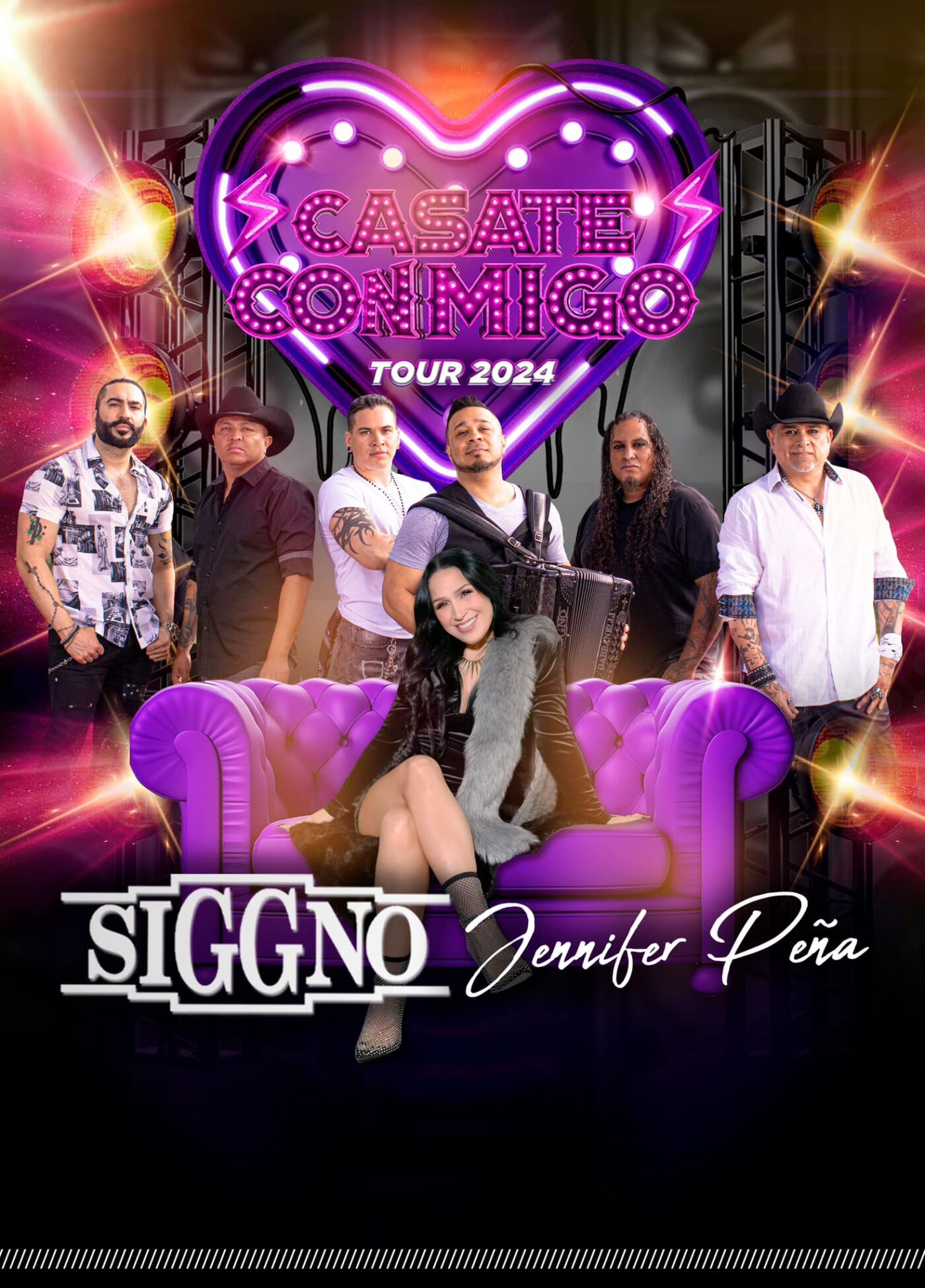 Jennifer Peña and Grupo Siggno announce their Casate Conmigo Tour 2024